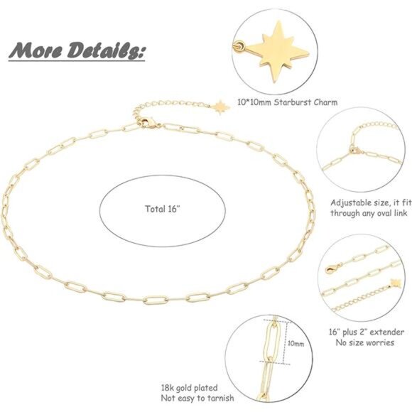 Aobei Pearl 18K Gold Paperclip Chain Choker Satellite Chain Biwa Pearl Pendant - Picture 10 of 14